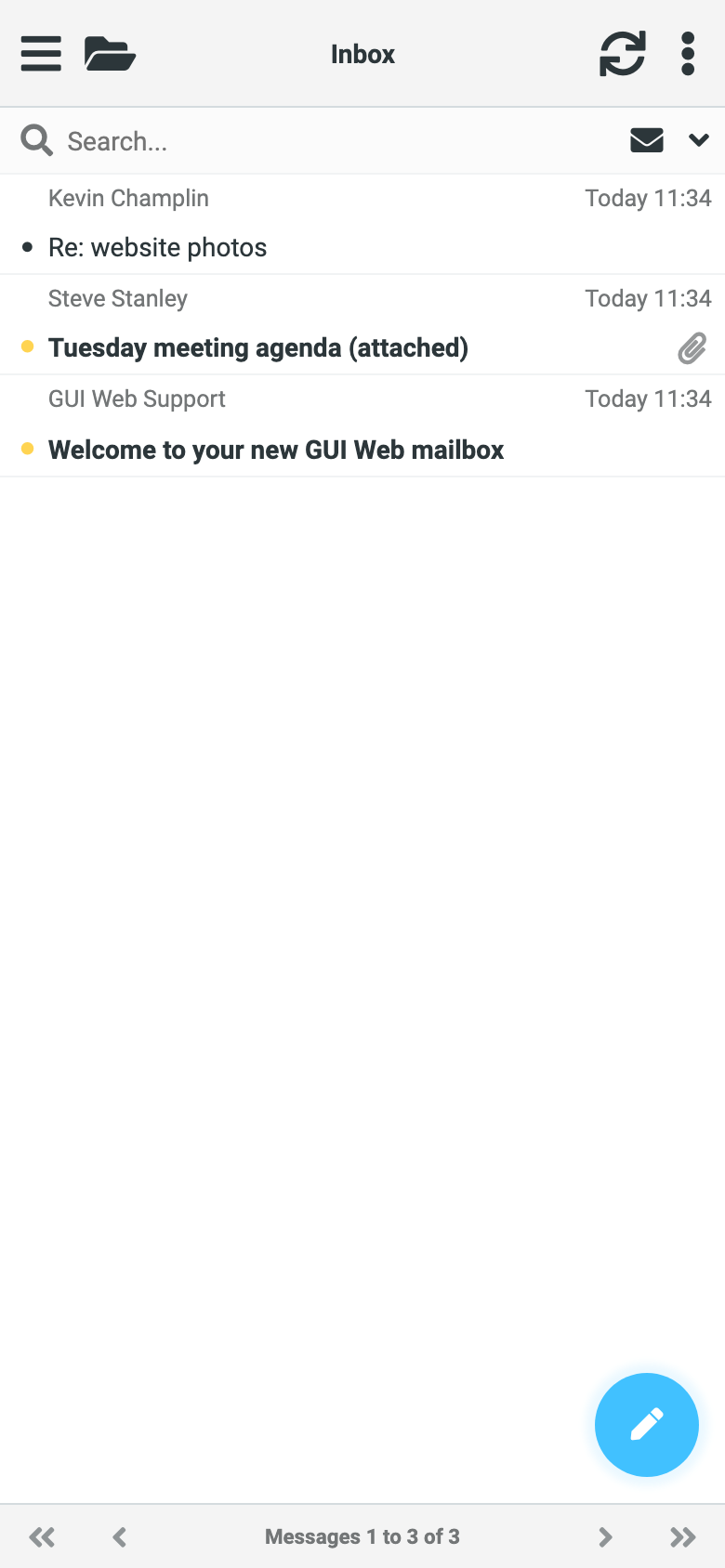 Webmail on a phone.
